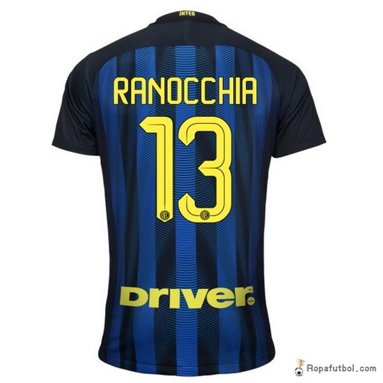 Camiseta Inter de Milán Replica Primera Ropa Ranocchia 2016/17 Marino Azul